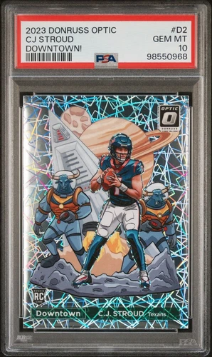 2023 Donruss Optic #D2 CJ Stroud (RC) Downtown Case Hit PSA 10 Houston Texans