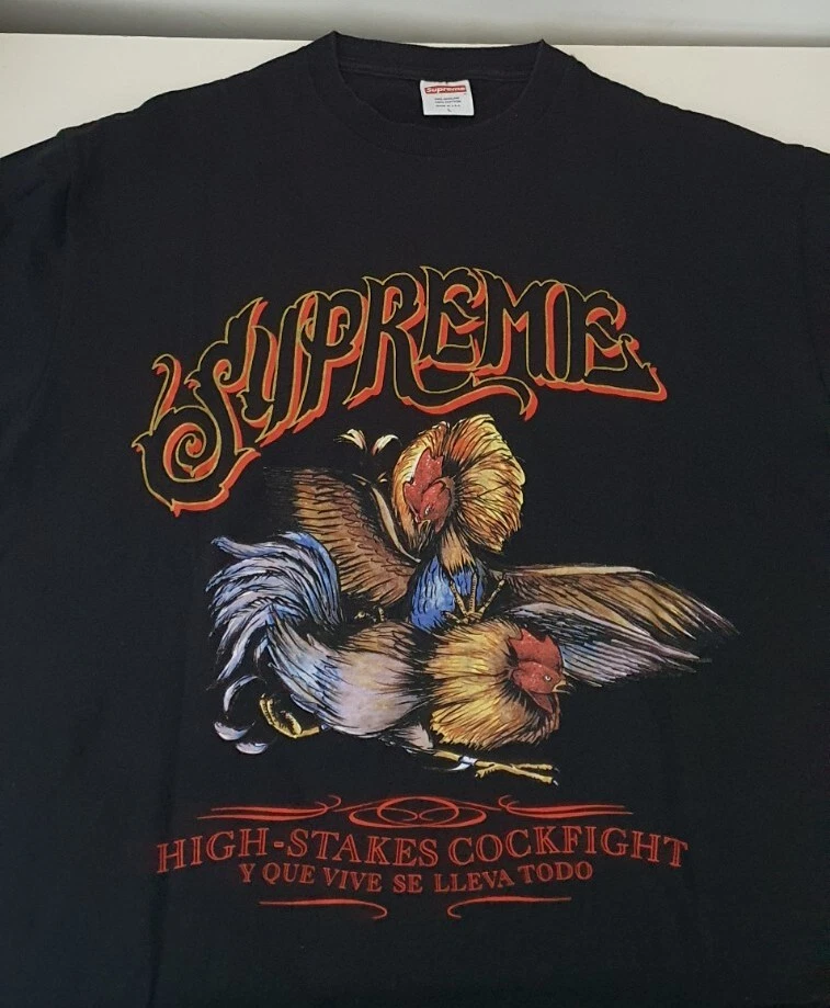 SS05 Supreme Cockfight T Shirt Größe L T Shirt Vintage 2005 Sehr Selten