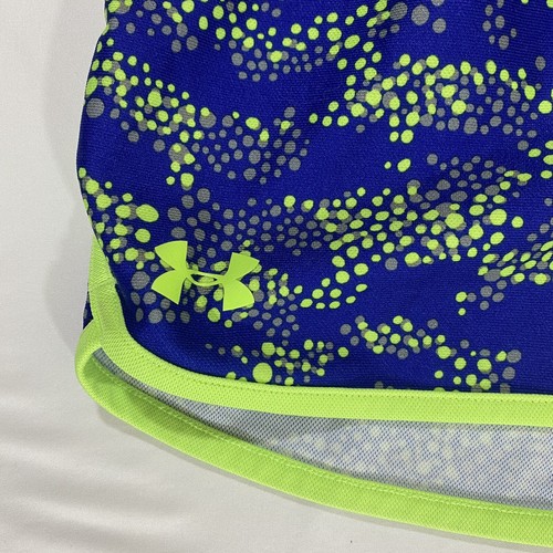 Under Armour Play Up Shorts Youth Girls Size Large L Blue Heatgear Loose - Picture 3 of 9