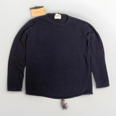 CORELATE Crew Neck Wool Jumper Dark Navy S Made in Italy RRP £180
