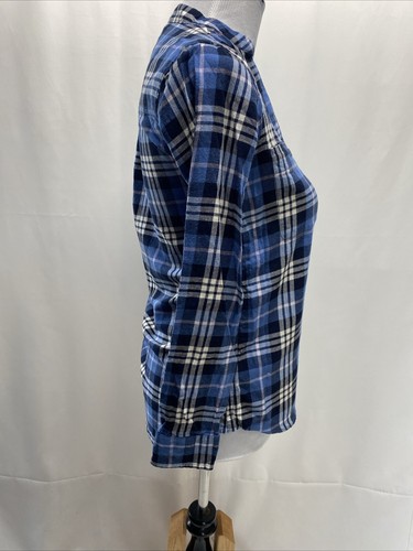 Eddie Bauer Womens Shirt Size XS Blue Plaid Long Sleeve Outdoor Top - Picture 8 of 12