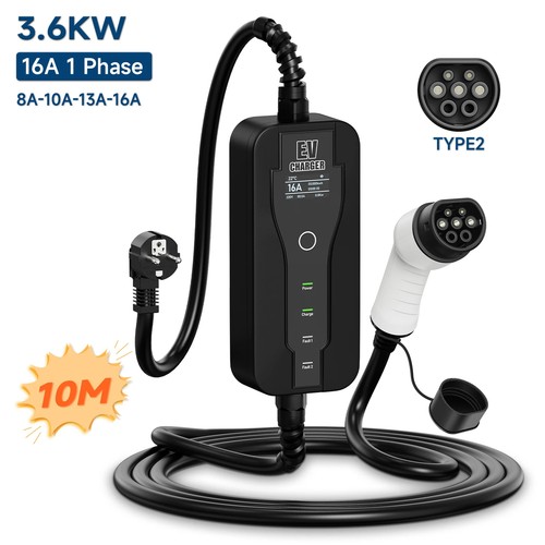 AFYEEV Portable EV Charger GBT 16A Type2 Type1 SAE EU Plug Controller Wallbox - Picture 12 of 15