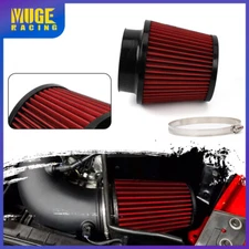 4" 100mm Red Performance High Flow Cold Air Intake Cone Replacement Dry Filter