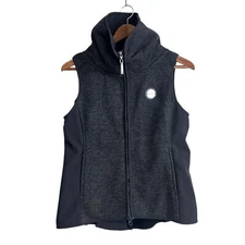 Noel Asmar Equestrian Vest Women’s Small Gray Full Zip Horse Riding Sleeveless