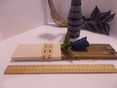 Denim Jeans Seams Bottle Vase Farmhouse Wall Pocket Denim Decor Boho Cottage - Picture 7 of 10