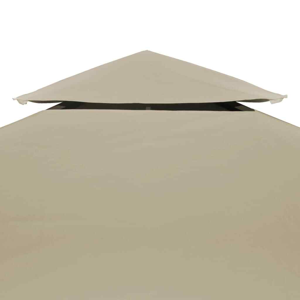 Waterproof Gazebo Cover Canopy Replacement 310 g / mÂ² Beige 3 x 3 m