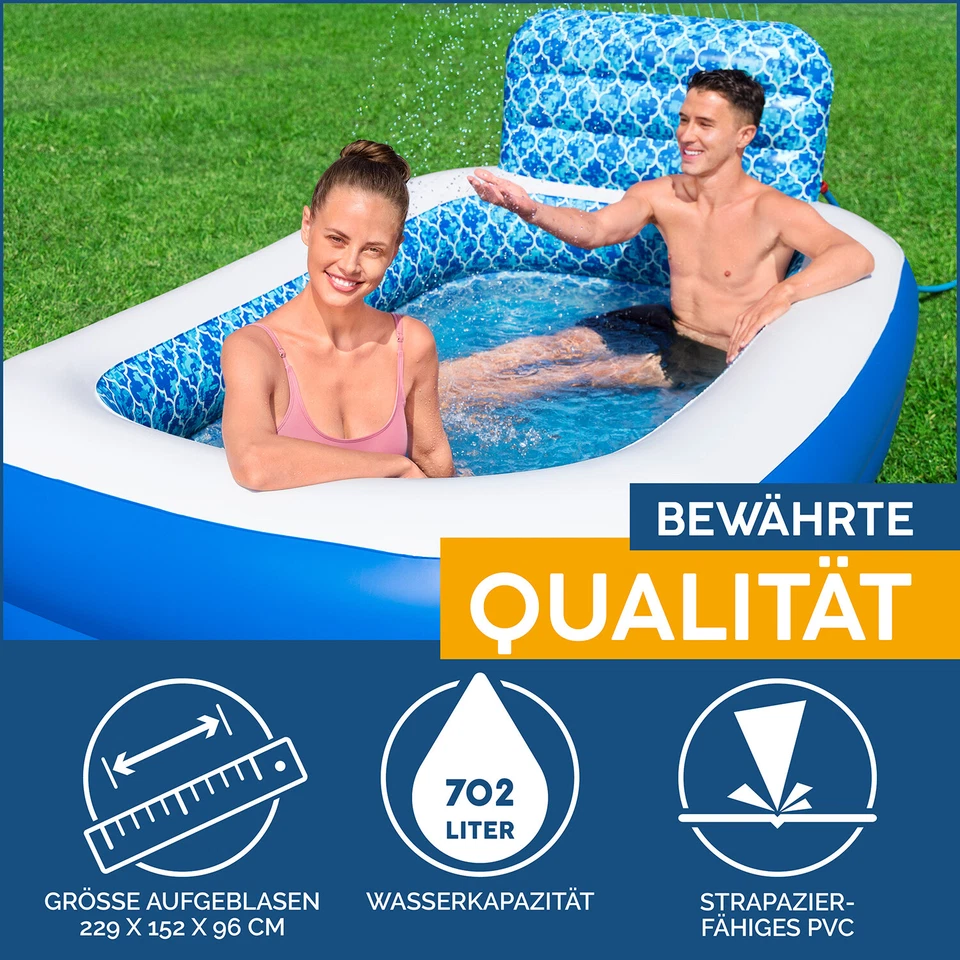 Planschbecken Family Pool mit Wassersprinkler Waterfall Oasis 229 x 152 x 96 cm - Bild 4 von 4