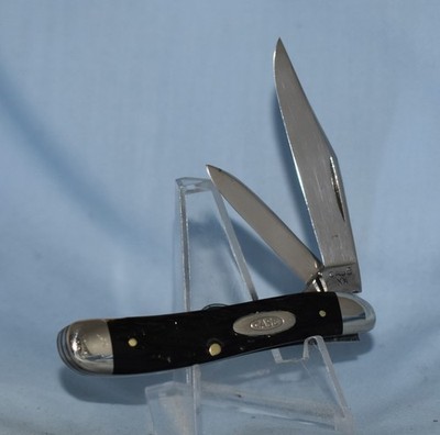 RARE VINTAGE CASE XX ROUGH BLACK PEANUT KNIFE 6220 1940-64 ''NEAR MINT!!