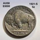 1921-S Buffalo Nickel, Rare Key San Francisco Issue