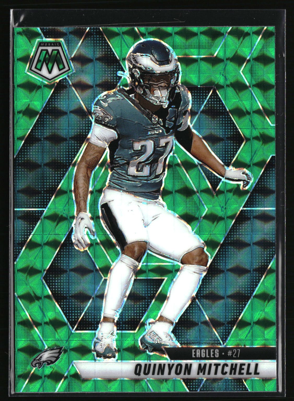 2025 Panini Mosaic #72 Quinyon Mitchell Mosaic Green