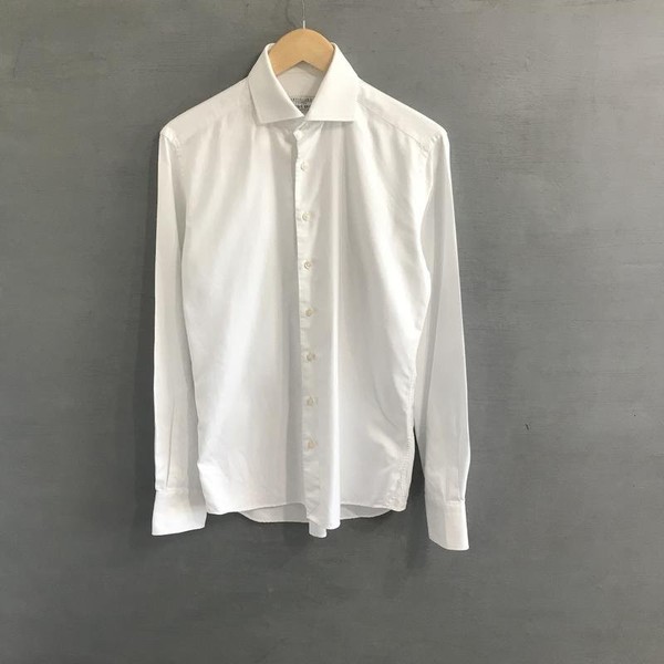 Men Artigiano Shirt White Cotton 38 / M / 46