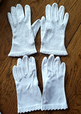 Vintage Ladies Beaded Formal Gloves Wedding Bundle of 2 Pairs