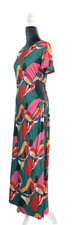 Love Highlight Maxi Dress Side Cut Out Slit Abstract Psychedelic Festival Art LG