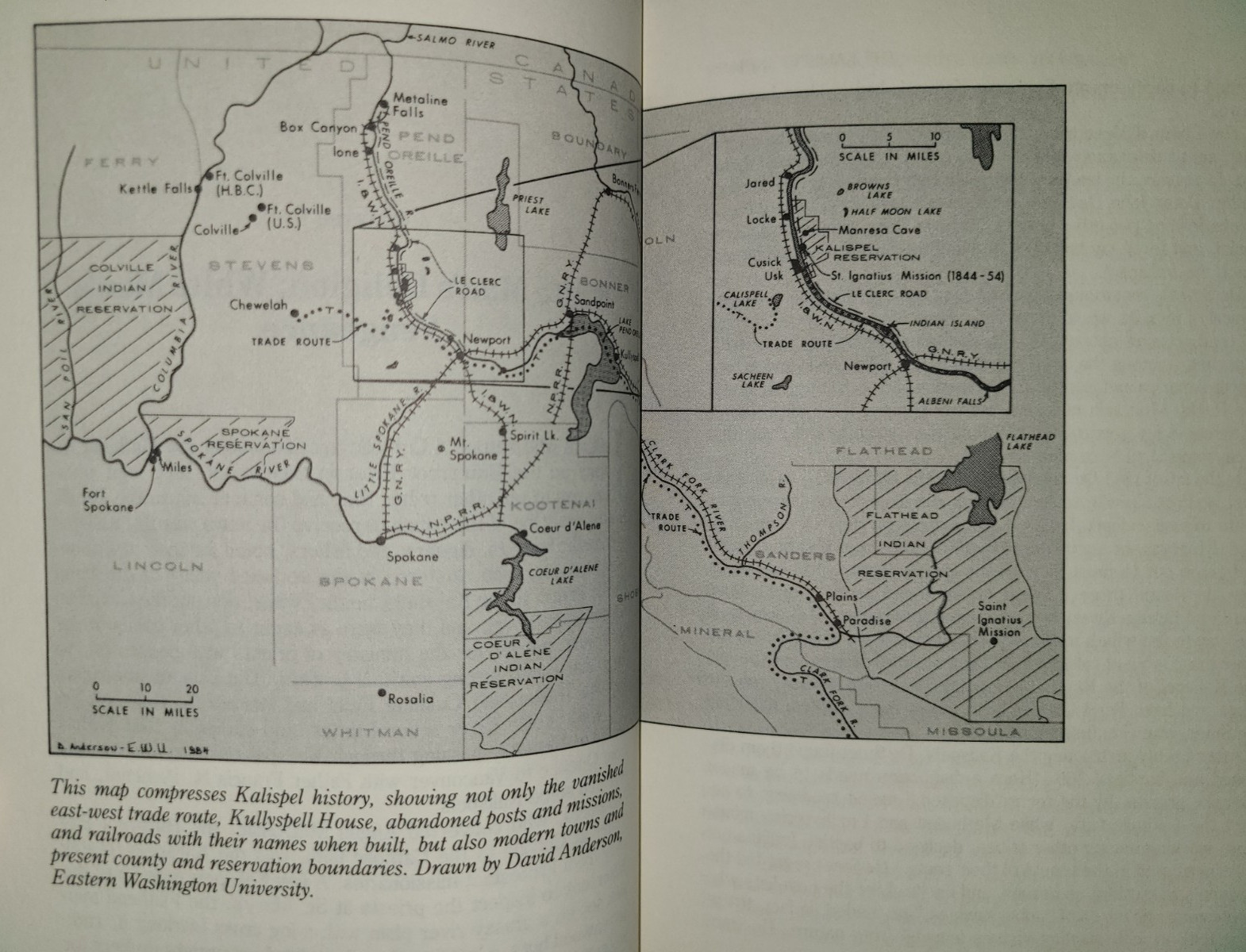 Vtg HC book, The Kalispel Indians by John Fahey, 1986
