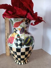 FITS WITH MACKENZIE -CHILD'S  CHRISTMAS GLASS 11'' VASE, MADE BY ME