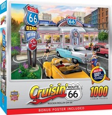MasterPieces 1000pc Jigsaw Puzzle - Rockin Rollin on 66 Diner Jukebox