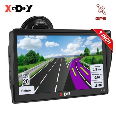 Tragbar 9 Zoll Großer Bildschirm Auto LKW PKW GPS Navi Navigationsgerät XGODY
