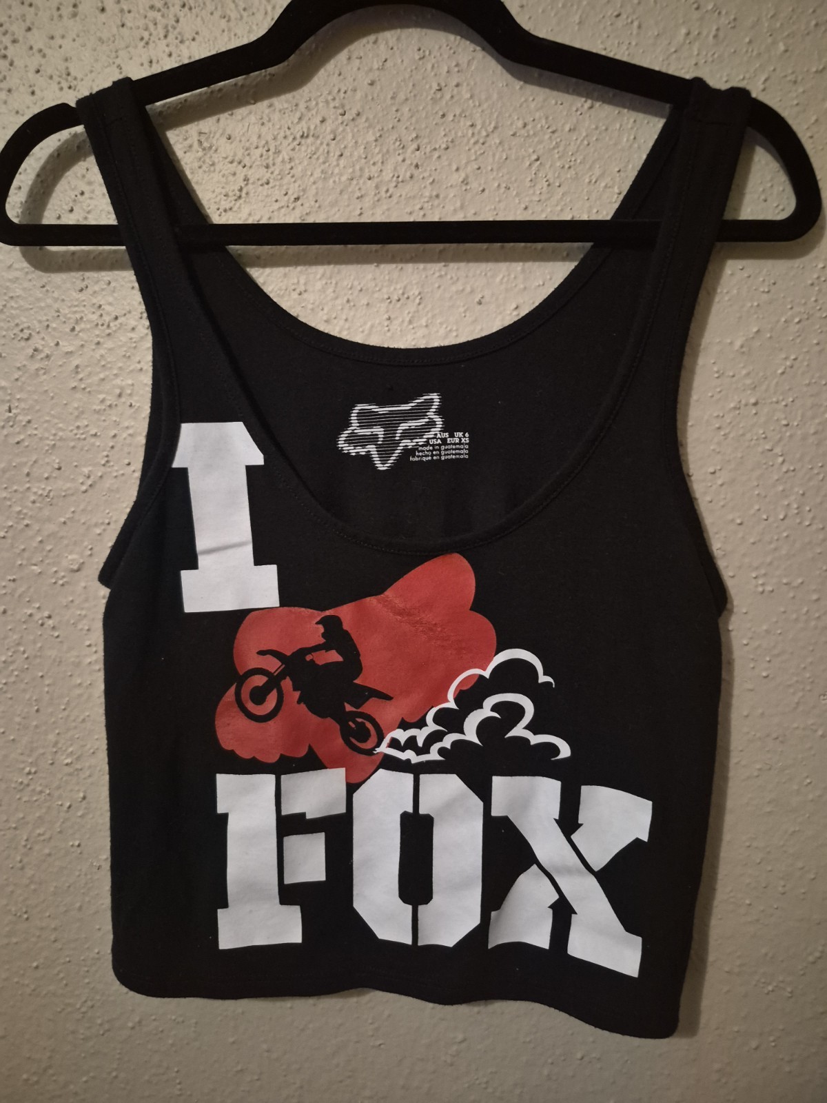 Fox Racing Crop Top Womens Size 6,  XS Grunge Alt Motorcycle Bike