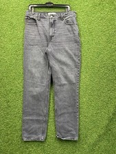 Abercrombie Fitch Jeans Womens 31/12 The 90 s Straight Ultra High Rise Black