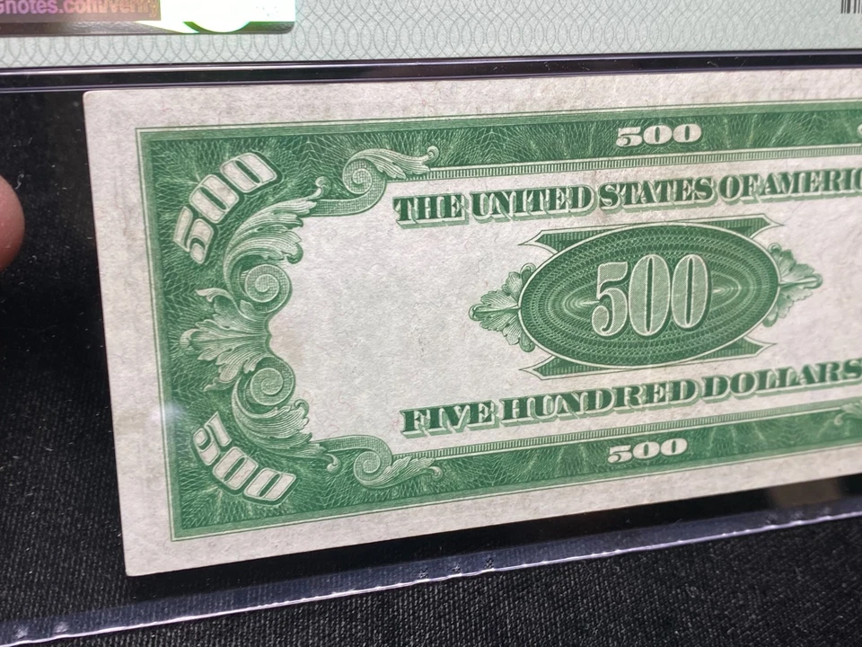 1943 $500 FEDERAL RESERVE BANKNOTE BOSTON FR#2201-Adgs PMG EXT FINE 40 - Image 2 of 4