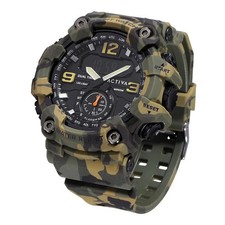NIB Activa X Invicta BlackOps Digital Men's Watch 56mm Camo Green ACW1637-004