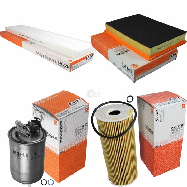 Mahle Kraftstofffilter KL 476D Innenraum LA 226 Luft LX 688 ÖLfilter OX 143D-image