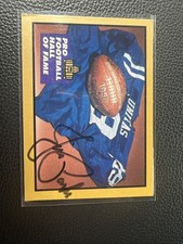 Rare Jim Parker Auto On Unitas 1991 Enor HOF Card 1958 Championship Game Card
