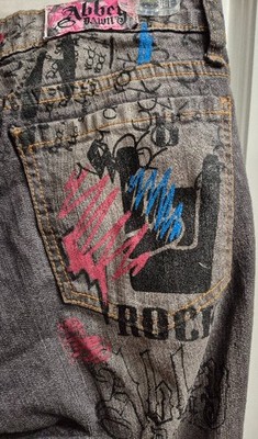 Abbey Dawn by Avril Lavigne Black Stonewashed Rock-n-Roll Jeans