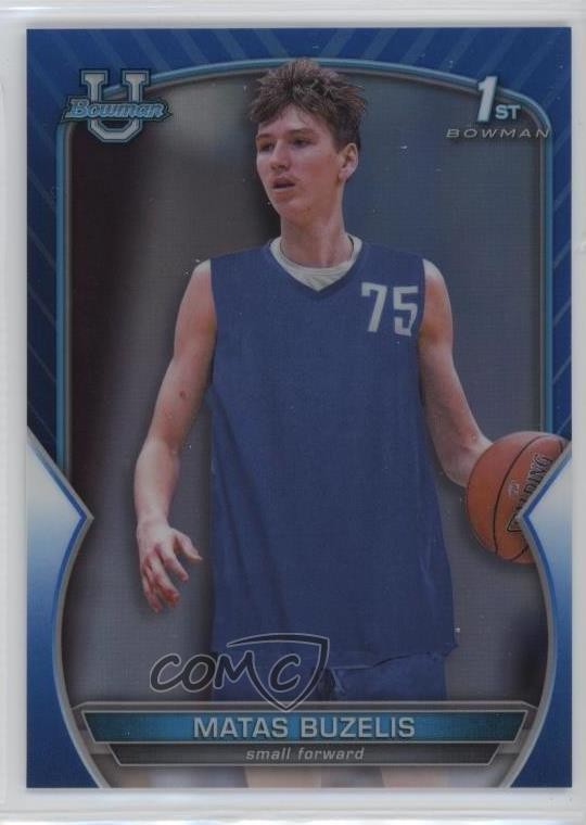 2022-23 Bowman U Chrome Blue Refractor 175/199 Matas Buzelis #84 i0b