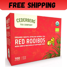 Red Rooibos Tea 100 Teabags Organic - Naturally Caffeine Free -