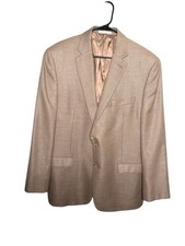 Ralph Lauren 2 button Sport Coat Linen Blend Herringbone Breathable 42