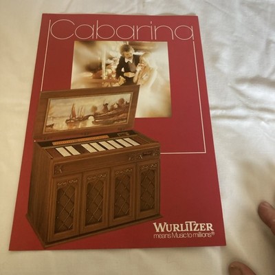 Wurlitzer Cabarina. Juke Box Reklame / Flyer Original - A4