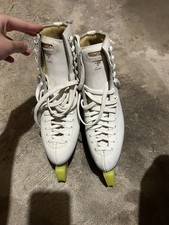 Risport Laser Figure Skates Blades Size 275 Ice Skates White Size 9.5