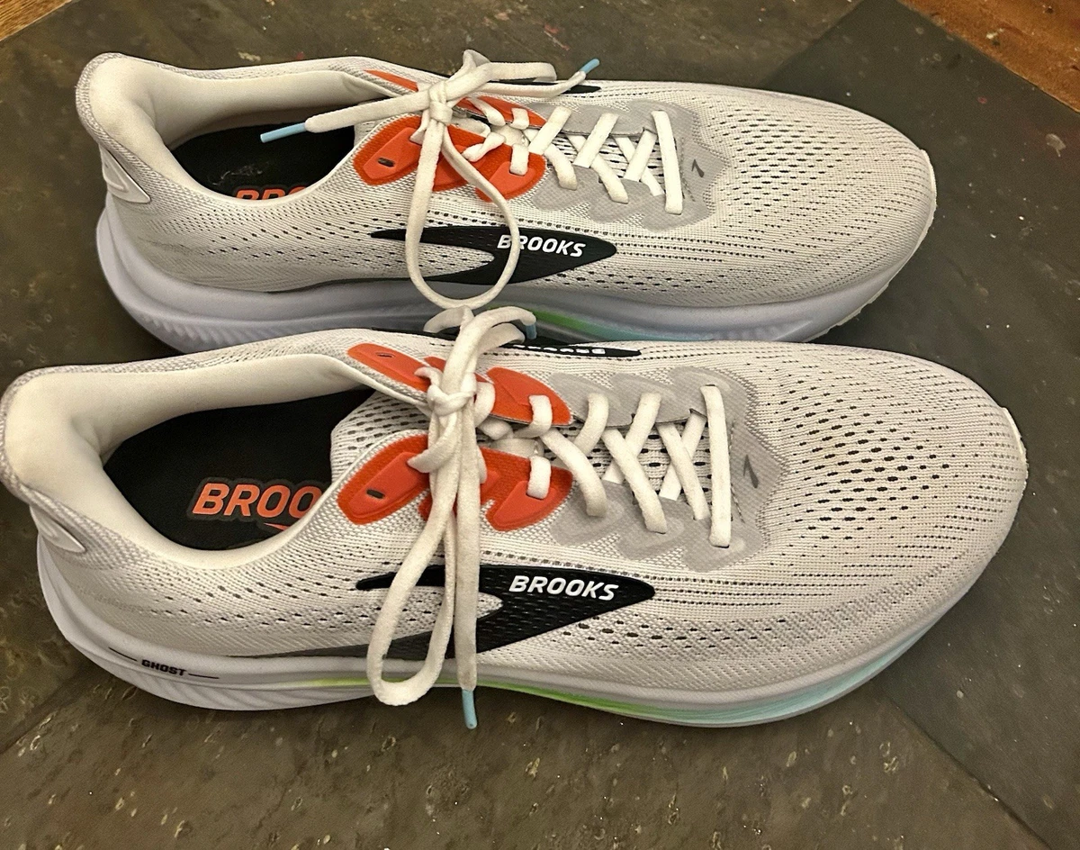 Brooks Ghost 17 White Pink Gecko 1104421D112 Running Sneaker Men\'s Size 10 Shoes Brooks Ghost 17 White Pink Clay Gecko for sale | eBay main image 3