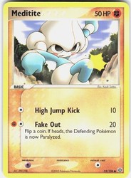 Meditite 55/106 EX Emerald Common Pokemon Card