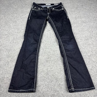 Daytrip Lynx Bootcut Jeans Women s 27 Long Dark Wash 28x32 Stretch Blue Denim