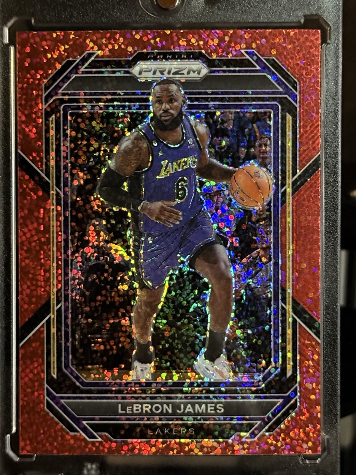 2022-23 PANINI PRIZM #134 RED SPARKLE SSP! LEBRON JAMES