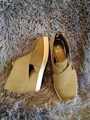Linea Paolo Faith Shoes Womens 8.5M Casual Back Zip Wedge Sneakers