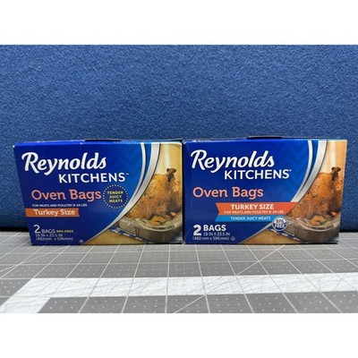 2 Reynolds Kitchens Turkey Size Oven Bags, Holds Up to 24 Pounds, 4 Count