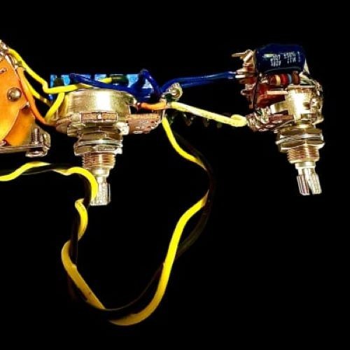 Solderless Tele HH Wiring Harness Coil Split, 3 way switch Bourns Pots