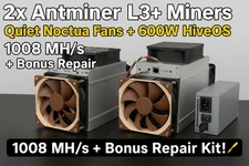 2x BITMAIN Antminer L3+ L3++ Scrypt Miners – Fully Upgraded