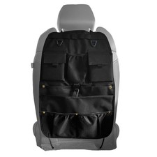 Car Seat Back Organizer with Multiple Storage Pockets, Black Mesh and Fabric,...