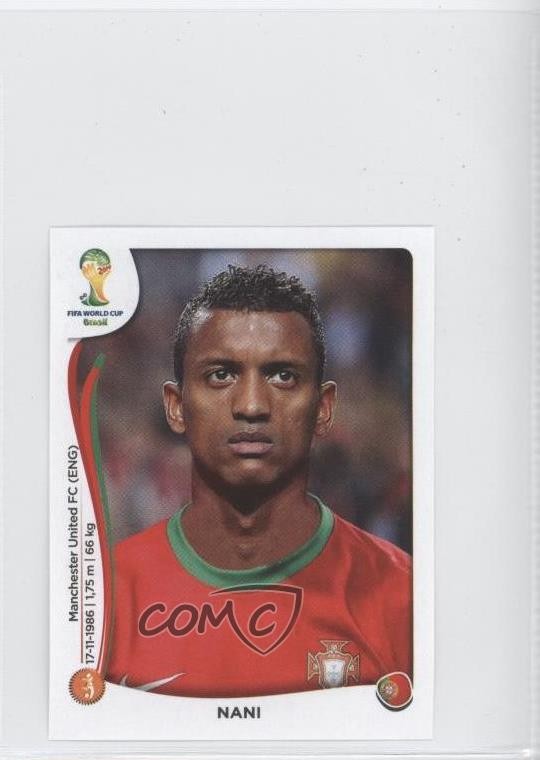 2014 Panini FIFA World Cup Brazil Album Stickers Nani #521 0s5