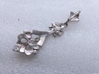 Vintage Sterling Silver Marcasite Pendant Ornate Open Work Charm Signed 925 TH — photo 8