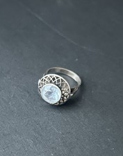 Geometric Sterling Silver Ring Size 7.75