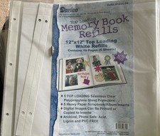 12x12" Memory Book Refills 10 Top Loading Pages scrapbook Darice