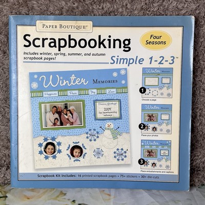 Scrapbooking Simple 1-2-3 Four Seasons Allison Rose Stickers Pages Unused