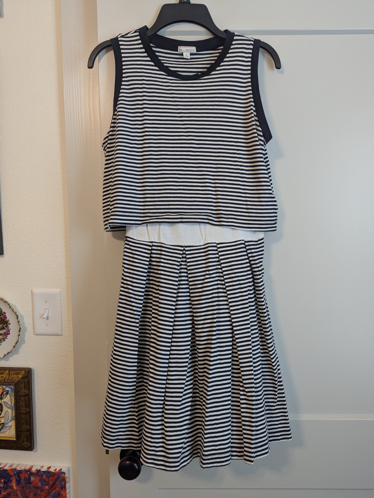 Gap Designed and Crafted Double Layer Navy and Wh… - image 1