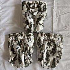 Glow Bug Cloth Pocket Diapers, Lot Of 3, One Size, Military Soldier