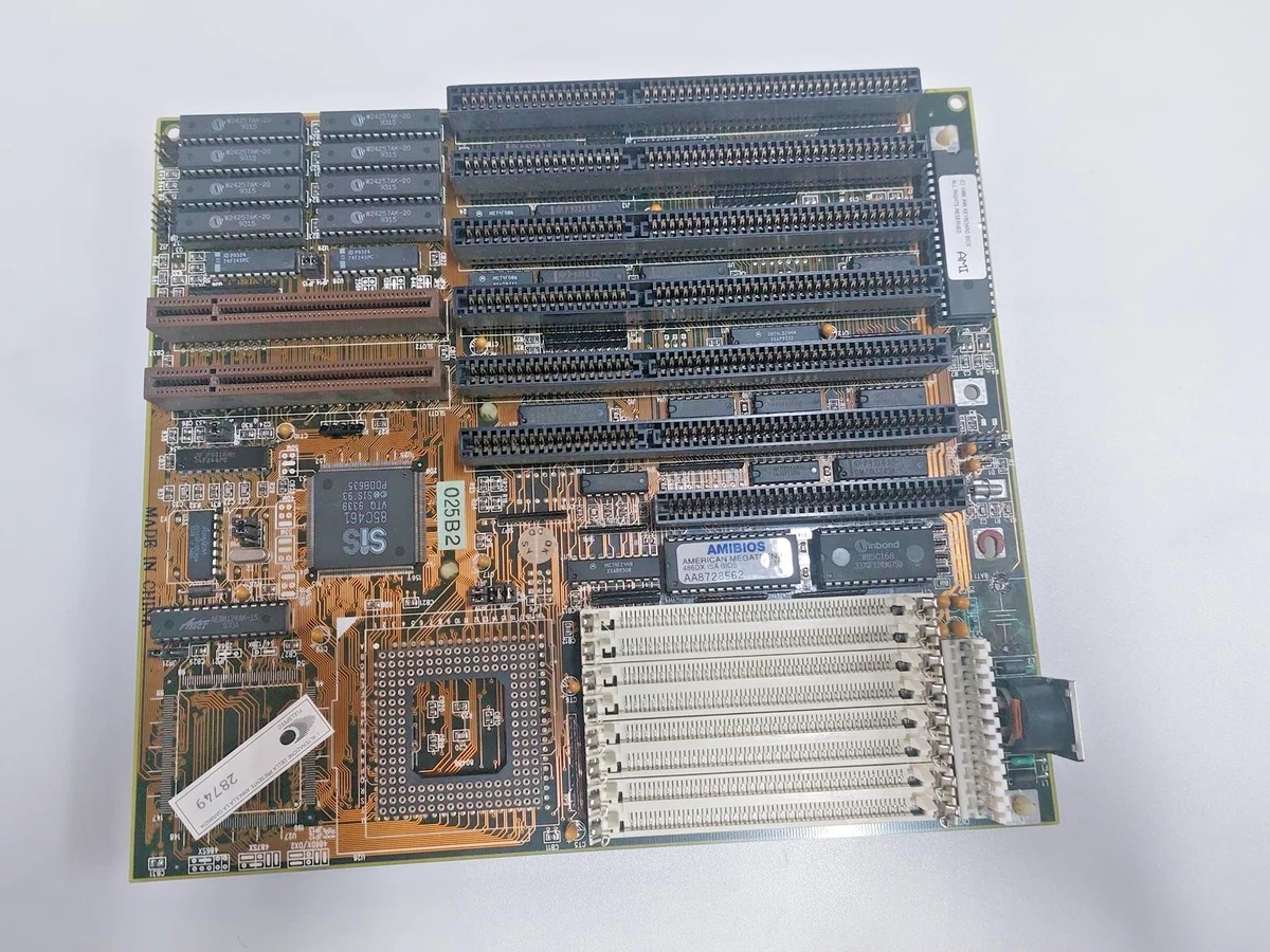 Carte Mère Vintage Chicony CH-486-33G - 4x Dram, 6x ISA - Ouverte Jamais Servie